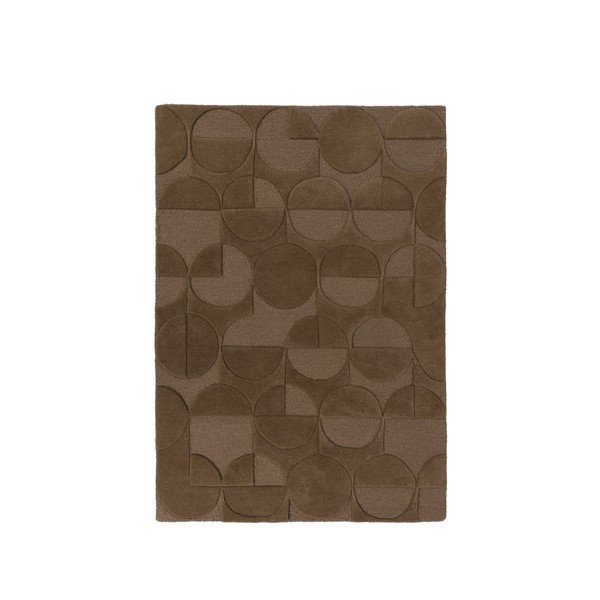 Tappeto di lana marrone Gigi, 120 x 170 cm - Flair Rugs