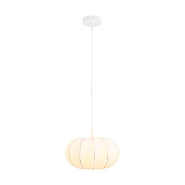 Lampadario bianco con paralume in tessuto ø 28 cm Coventry – House Nordic-image-3