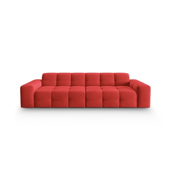 Divano in velluto rosso 255 cm Kendal - Micadoni Home