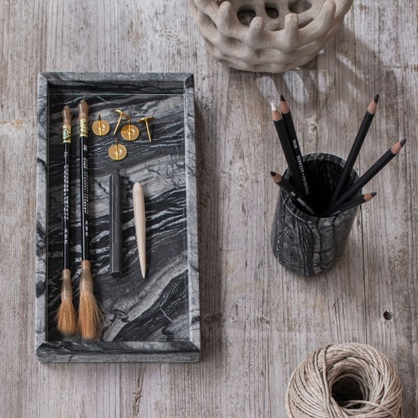 Vassoio decorativo in marmo 16x31 cm Marble - Mette Ditmer Denmark-image-3