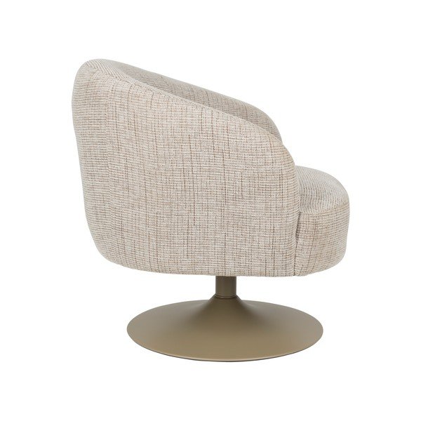 Poltrona beige girevole Renate – White Label-image-3