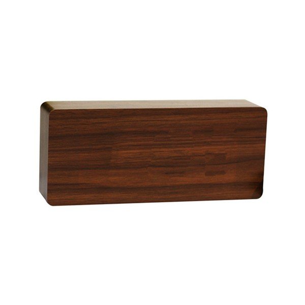 Sveglia marrone scuro con display a LED rosso Slab Click Clock - Gingko-image-3