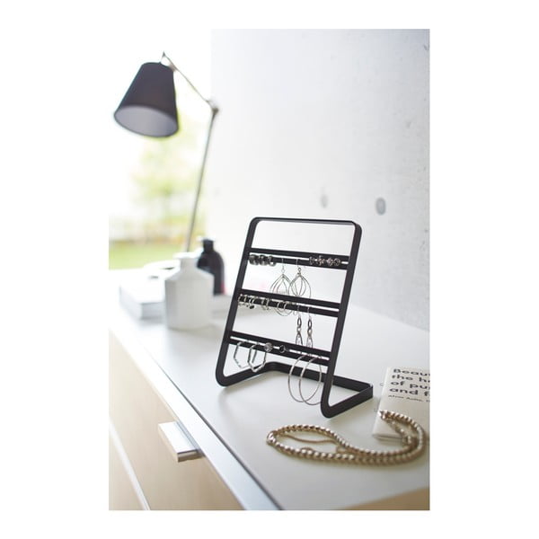 Supporto nero per orecchini Tower - YAMAZAKI-image-1