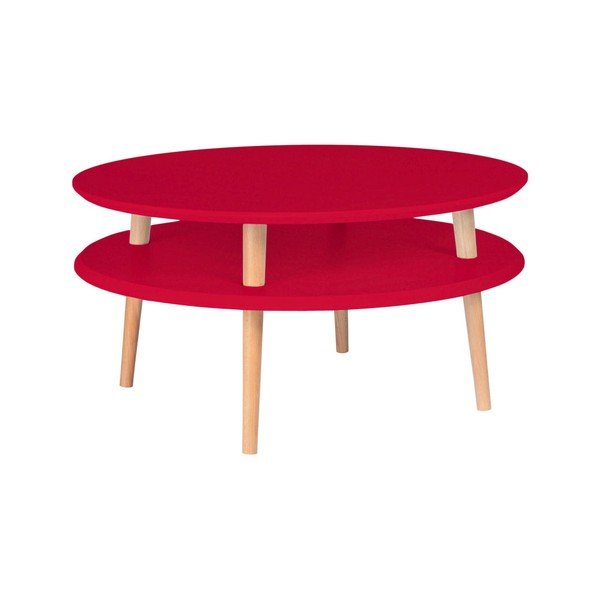 Tavolino rosso Ufo, ⌀ 70 cm - Ragaba
