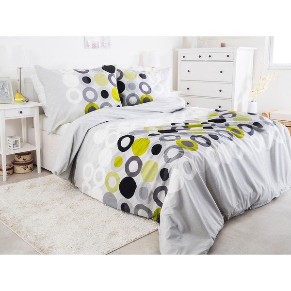 Lenzuola in crêpe grigio chiaro per letto singolo 140x200 cm Top Class - B.E.S.-image-1