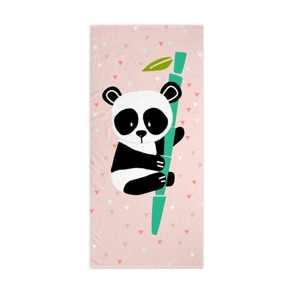 Asciugamano rosa chiaro 150x70 cm Panda - Moshi Moshi