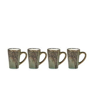 Set di 4 tazze da espresso in gres verde da 100 ml Hela - Villa Collection