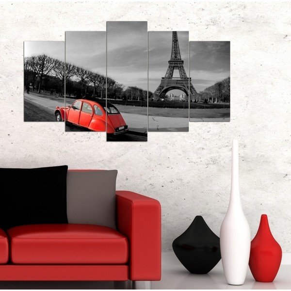 Quadro a più parti Romantico Eiffel, 102 x 60 cm - 3D Art-image-1