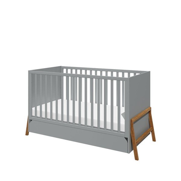 Lettino grigio con cassetto , 70 x 140 cm Lotta - BELLAMY