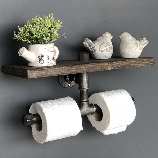 Scaffale in legno con supporto per tubi Raf - Evila Originals-image-2