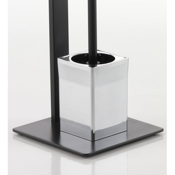 Porta carta igienica in acciaio con spazzola Sayo - Tomasucci-image-1