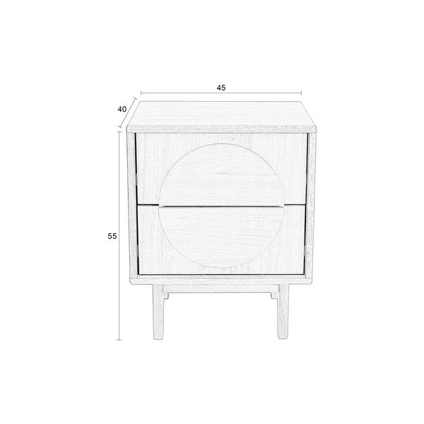 Comodino marrone con effetto noce Groove – Zuiver-image-4