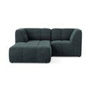 Divano angolare blu (con penisola a sinistra/con chaise lounge) con rivestimento in velluto Aloha – Makamii