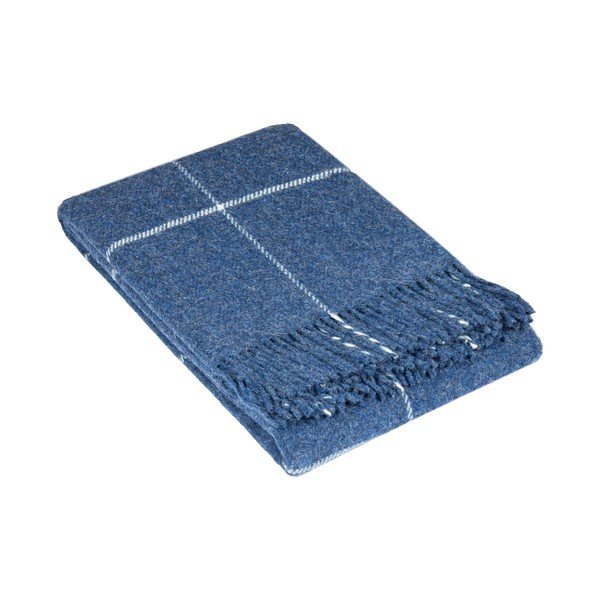 Coperta di lana premium blu navy, 140 x 200 cm - LANZARETTI