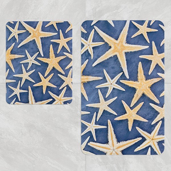 Tappetini da bagno blu in set da 2 - Oyo Concept