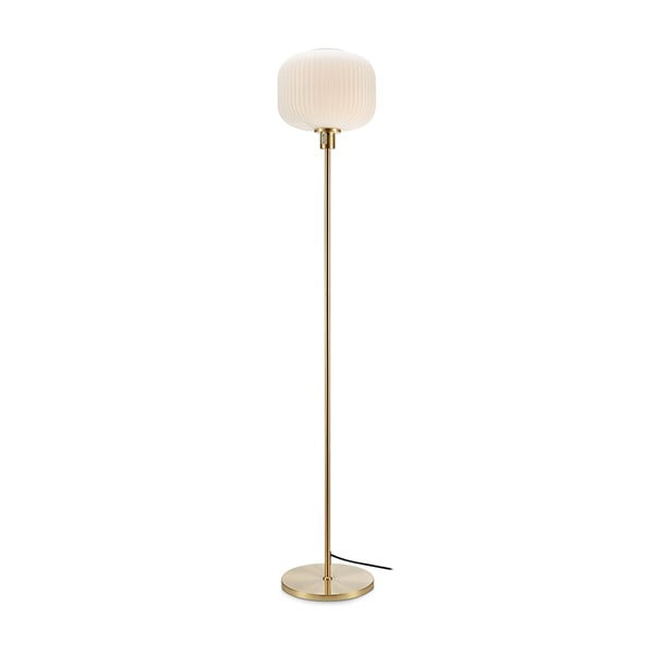 Lampada da terra bianca con design dorato Sober - Markslöjd