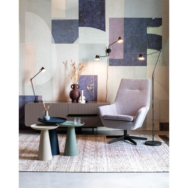 Tavolino in alluminio beige , ø 39,5 cm Ringar - White Label-image-3