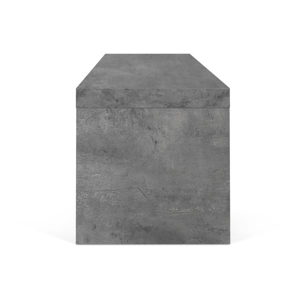 Tavolo TV doppio nero con decoro in cemento , 125 x 40 cm Cliff - TemaHome-image-2