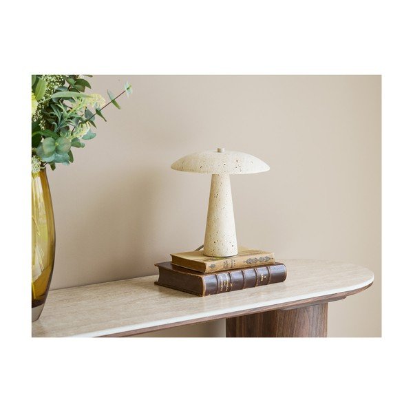 Tavolo consolle beige/marrone scuro con piano in ceramica 40x120 cm Delphi – House Nordic-image-3