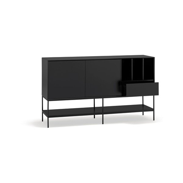 Cassettiera nera 166x98x45 cm Platt – Teulat-image-4