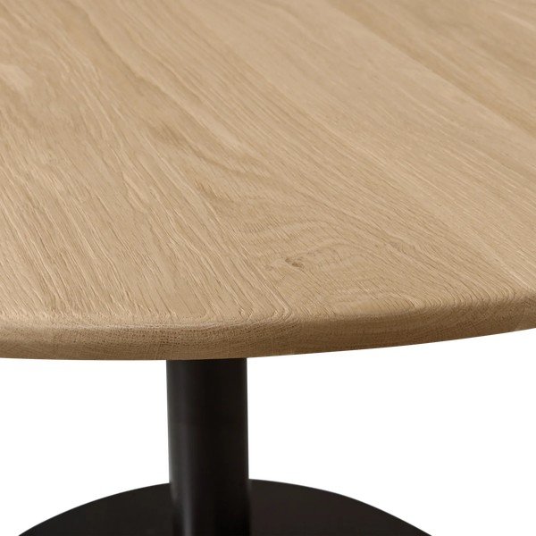 Tavolo da pranzo rotondo con piano in rovere massiccio ø 120 cm Tablo – WOOOD-image-2
