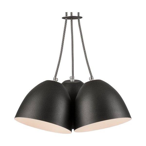 Lampada a sospensione nera con paralume in metallo Livia - LAMKUR-image-4