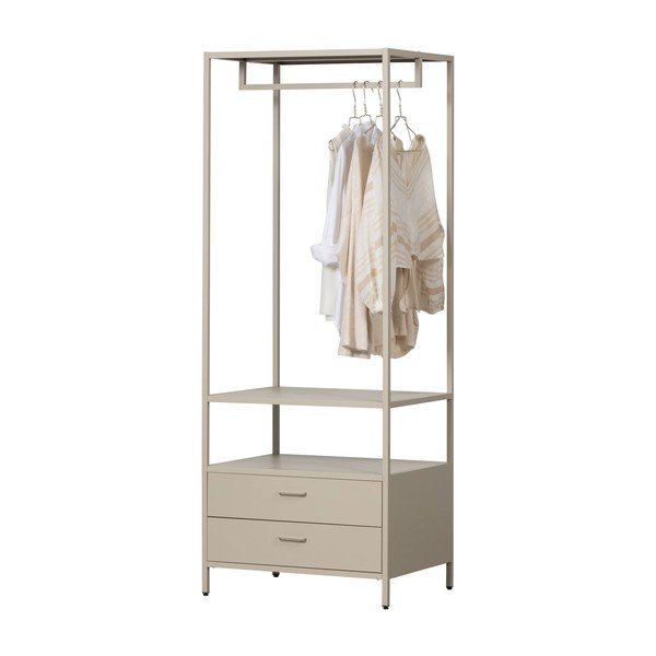 Armadio beige in metallo a giorno 70x185x54 cm Ferris – WOOOD