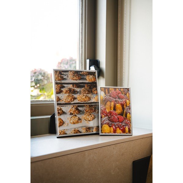 Cornice color argento lucido in metallo verticale con sostegno 11x16 cm Sweet Memory Pearl – Zilverstad-image-2