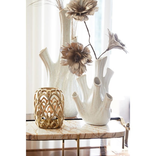 Vaso in ceramica bianca Korali - Light & Living-image-1