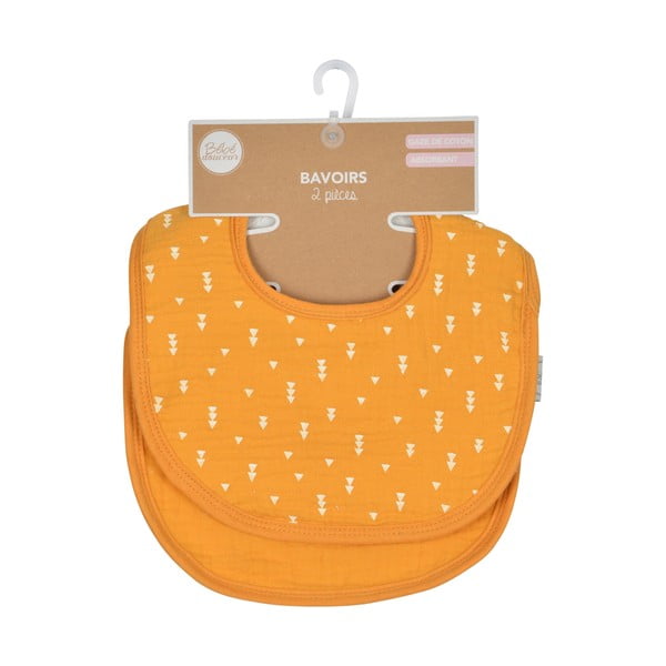 Bavaglini in mussola gialla in set da 2 - Bébé Douceur-image-3