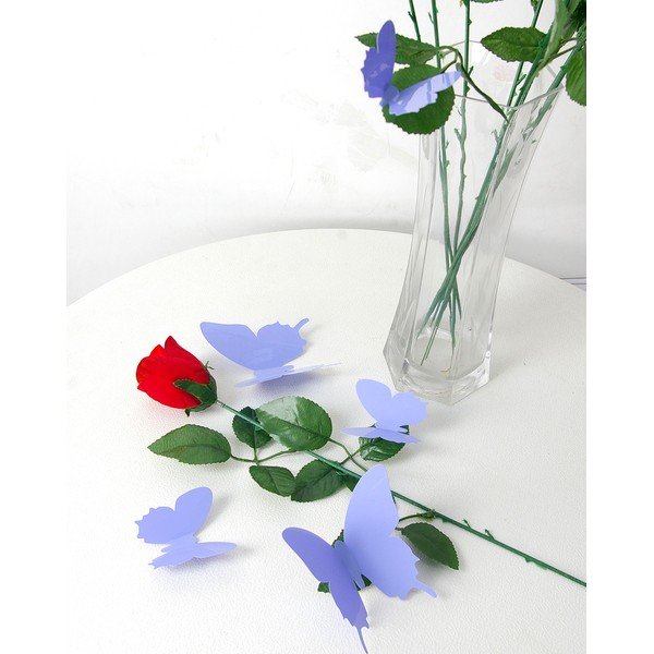 Set di 12 adesivi 3D viola Farfalle - Ambiance-image-1
