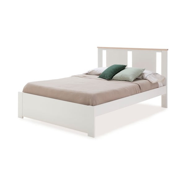 Letto matrimoniale bianco con griglia 140x190 cm Enara - Marckeric-image-3