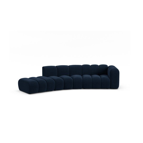 Divano angolare in blu scuro (con penisola a destra) Lupine – Micadoni Home