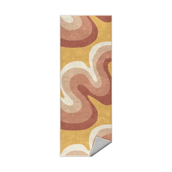 Passatoia giallo ocra e rosa polveroso lavabile 60x230 cm Strawberry Creamsicle – Mila Home