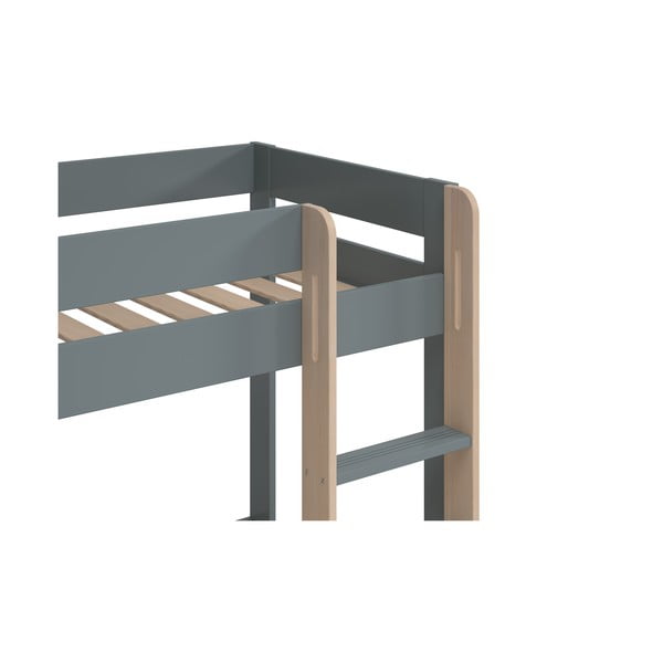 Letto da bambini a castello verde polveroso con rete inclusa 90x190 cm Angel – Marckeric-image-4