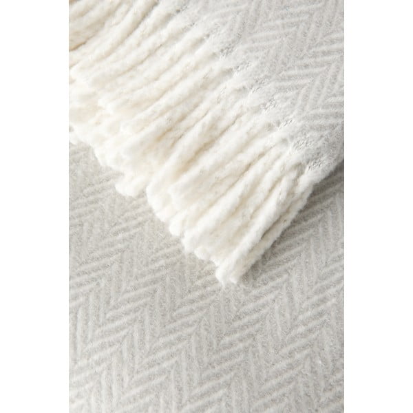 Plaid grigio chiaro con contenuto di cotone , 140 x 180 cm Skyline - Euromant-image-2