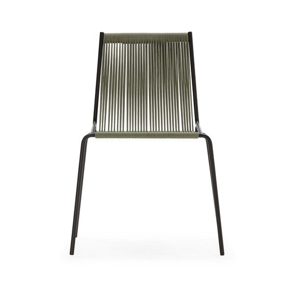 Sedie da pranzo in set verdi in metallo impilabili 2 pz Emily – Marckeric-image-3