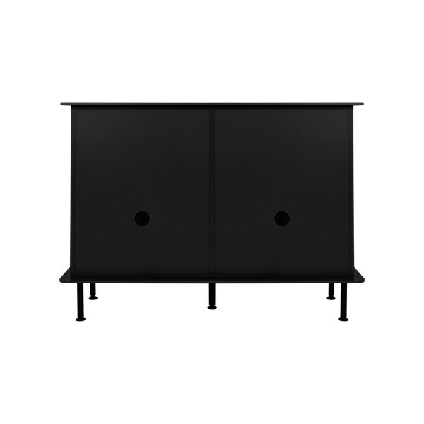 Credenza nera con apertura per cavi 120x88x50 cm Suumo – noo.ma-image-4
