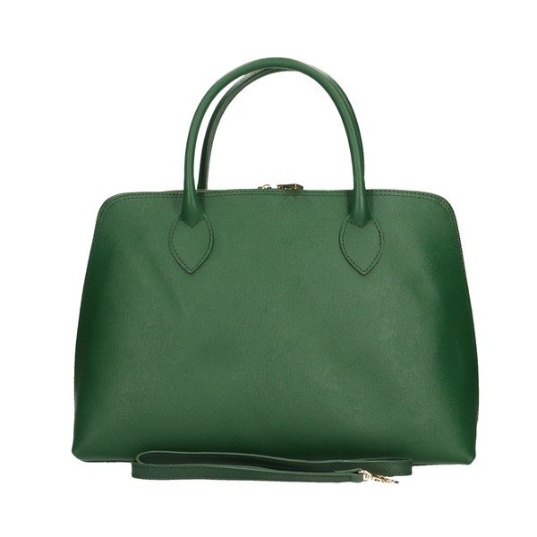 Borsa in pelle verde Arancio - Chicca Borse