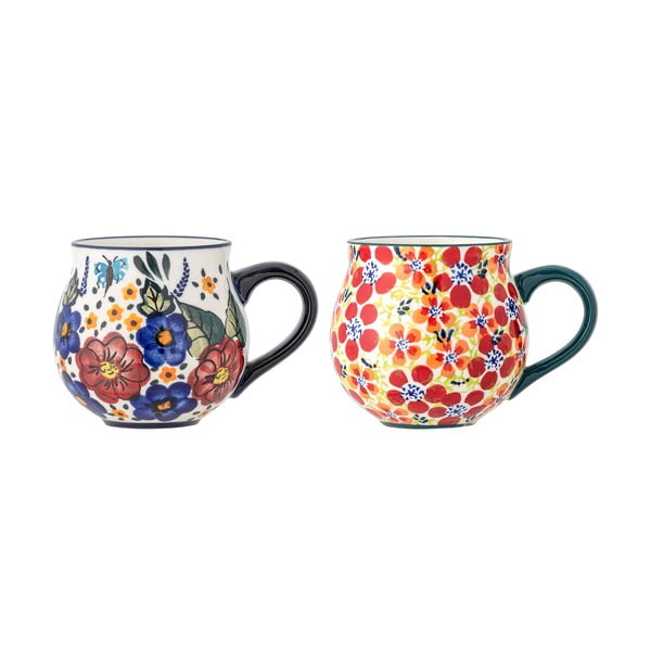 Tazze in set in gres 2 pz 330 ml Florist – Bloomingville