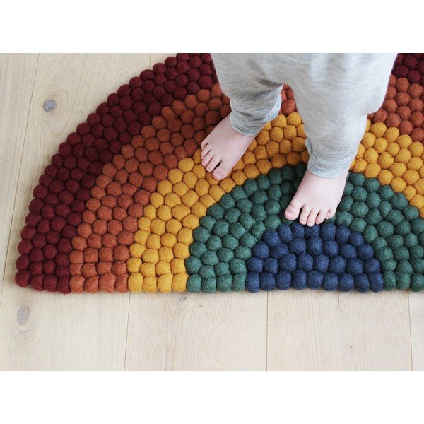 Tappeto in lana Ball per bambini Ball Rugs Multi Rainbow - Wooldot-image-3