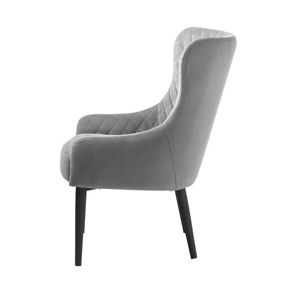 Poltrona in velluto grigio chiaro Ottowa - Unique Furniture-image-3