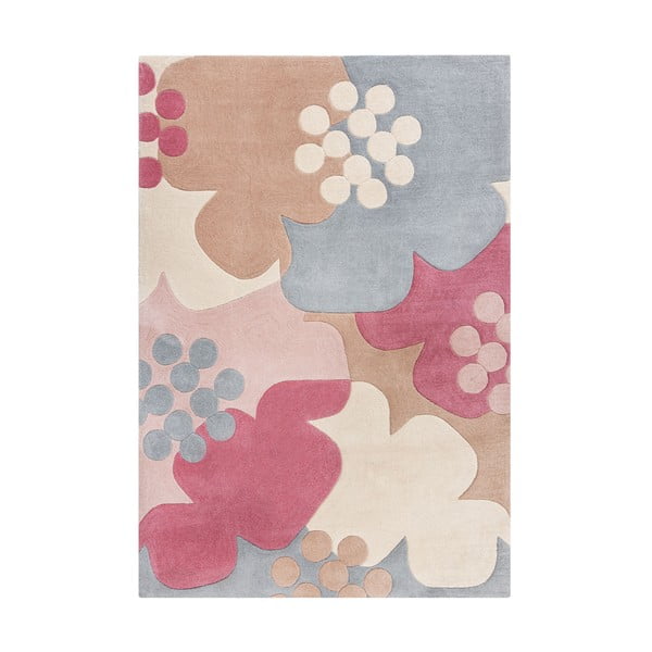Tappeto rosa/grigio 160x230 cm Retro Floral - Flair Rugs