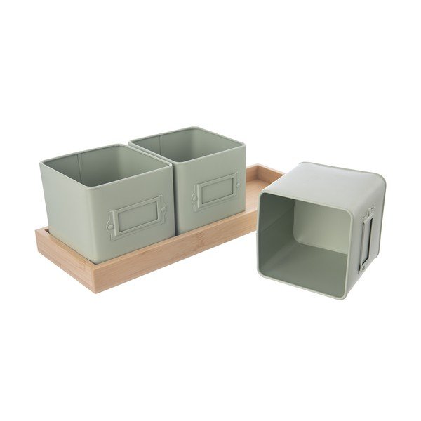 Set di vasi in metallo per erbe aromatiche 3 pz Greenish - Orion-image-2