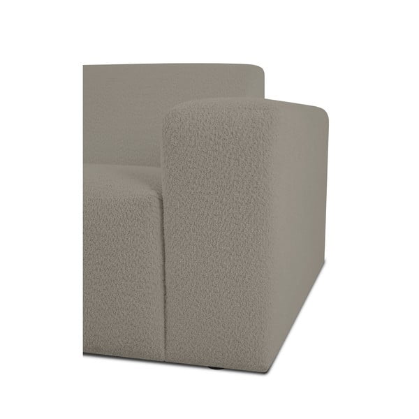 Divano in bouclé marrone chiaro 228 cm Roxy - Scandic-image-3