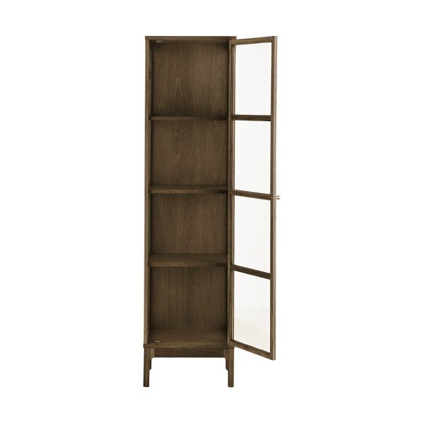 Vetrina marrone scuro con effetto rovere 47x180x40 cm Zamora – House Nordic-image-4