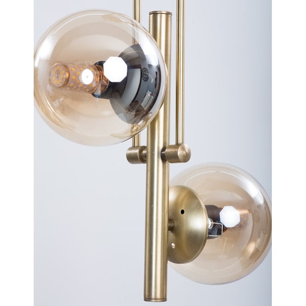 Plafoniera dorata con paralume in vetro ø 15 cm Libra – Squid Lighting-image-3