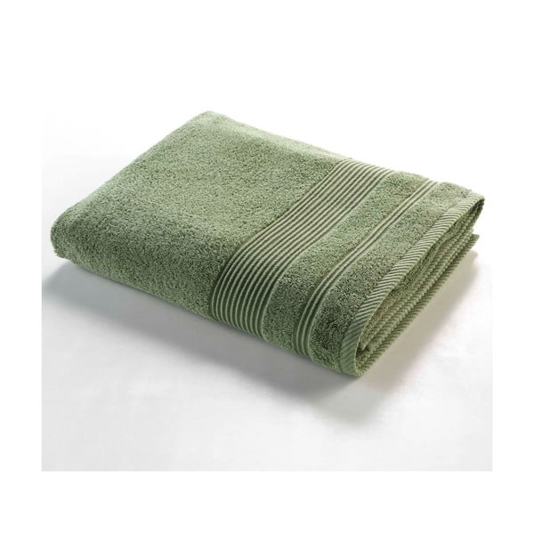 Asciugamano in spugna di cotone kaki 90x150 cm Tendresse - douceur d'intérieur