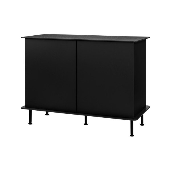Credenza nera con apertura per cavi 120x88x50 cm Suumo – noo.ma