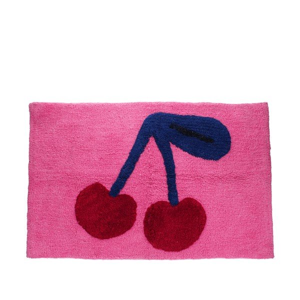 Tappetino per il bagno rosa in tessuto 83x52,5 cm Cherry – Rex London